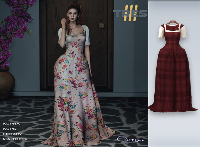 Second Life Marketplace TRES Oona tartan red (add)